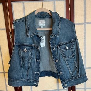 Plus size denim vest